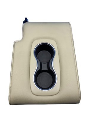 2014-2020 Acura MDX Gray Middle Leather Seat Armrest with Cup Holder - Rear, Right (Passenger) (Used OEM)