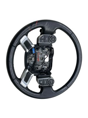 2018-2022 Land Rover Range Rover Ebony (Black) Leather Heated Steering Wheel with Paddle Shifters and Controls (Used OEM)
