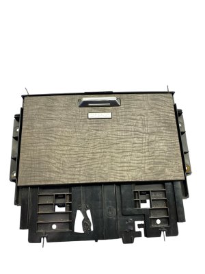 2018-2021 Lincoln Navigator Brown Center Illuminated Media Storage Bin - Front (Used OEM)