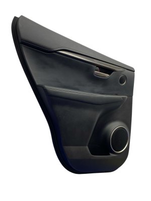 2015-2017 Lexus NX200t Black Door Interior Trim Panel with Metal Look Insert - Rear, Left (Driver) (Used OEM)