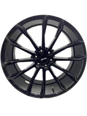 2003-2026 Lincoln Navigator Black 24x10 12-Spoke Black Painted Aftermarket Dub Luxe Wheel (Used OEM)