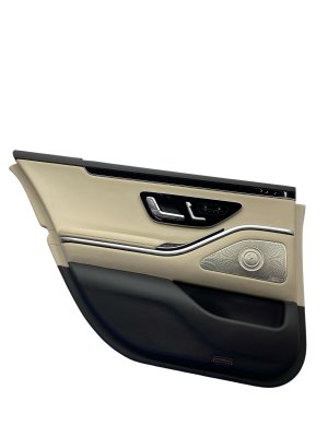  Mercedes-Benz Sclass Gray Door Interior Trim Panel with Heated Armrest - Rear, Left (Driver) (Used OEM)
