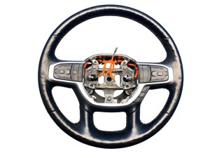 2019-2025 Ram 1500 Black Heated Leather Steering Wheel - Front (Used OEM)