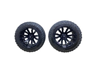 2007-2024 Jeep Wrangler 22x12.5 Aftermarket Wheel Set with 37x12.50R22 Tires (Used OEM)