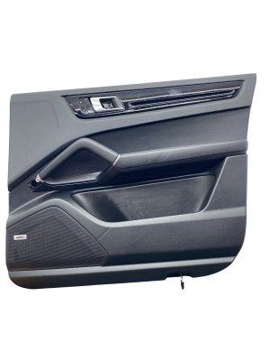 2019-2023 Porsche Cayenne Black Door Interior Trim Panel with Bose Audio - Front, Right (Passenger) (Used OEM)