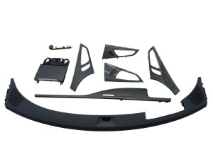 2013-2018 Audi S7 Black 8-Piece Carbon Fiber Interior Trim Panel Set (Used OEM)