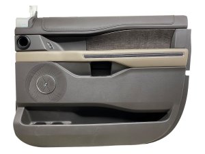 2018-2019 Ford Expedition Brown Illuminated Door Interior Trim Panel with Wood Trim - Front, Right (Passenger) (Used OEM)