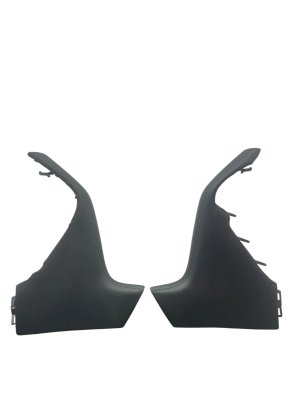 2011-2013 INFINITI QX56 Charcoal (Black) Center Console Trim Cover Panel Pair - Front (Used OEM)
