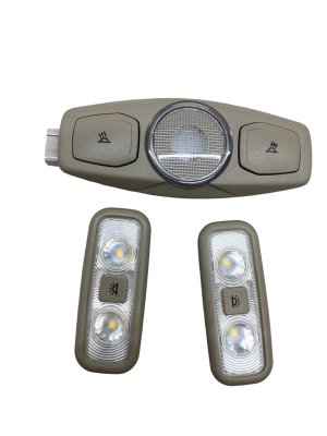 2015-2020 Ford F-150 Tan Overhead Roof Dome Light with Reading and Courtesy Lamp - Rear (Used OEM)