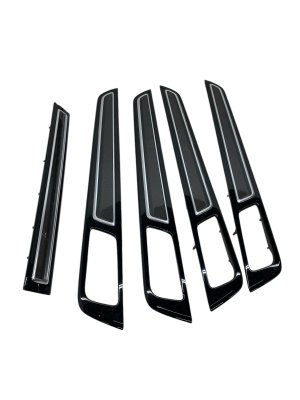 2019-2023 Porsche Cayenne Black 5-Piece High Gloss Carbon Fiber Interior Trim Molding Set - Front (Used OEM)