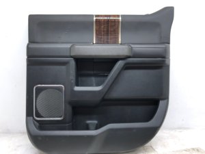 2015-2017 Ford F-150 Ebony (Black) Door Interior Trim Panel with Ambient Light and Power Windows - Rear, Right (Passenger) (Used OEM)