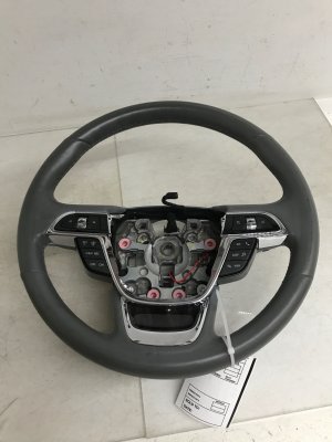 2018-2021 Lincoln Navigator Gray Heated Leather Steering Wheel with Control Switches (Used OEM)