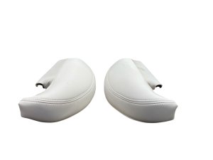  Tesla Model x White C-Pillar Bolster Trim Panel Cover Set (Used OEM)