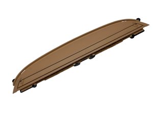 2022-2025 Lucid Air Tan Power Rear Window Sun Shade Assembly (Used OEM)
