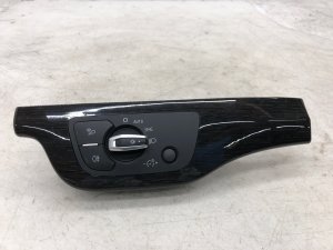 2017-2024 Audi Q7 Black Headlight Switch with Wood Trim Panel (Used OEM)