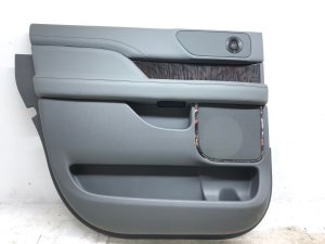 2018-2024 Lincoln Navigator Gray Door Interior Trim Panel with Revel Audio - Rear, Left (Driver) (Used OEM)