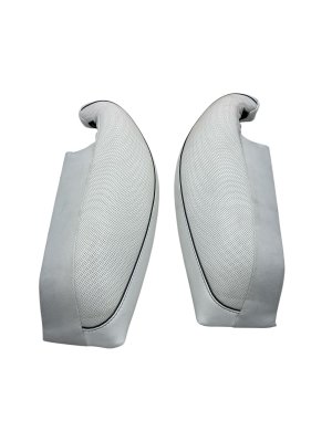  Tesla Model s White C-Pillar Bolster Trim Panel Cover Set (Used OEM)