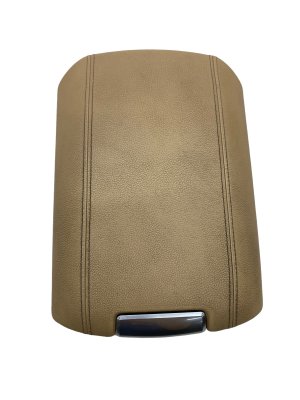 2011-2018 Porsche Cayenne Beige Center Console Sliding Armrest Cover Lid - Front (Used OEM)