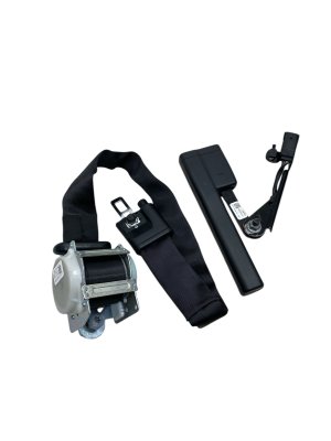 2015-2020 Ford F-150 Black Inflatable Seat Belt Assembly with Buckle - Rear, Left (Driver) (Used OEM)