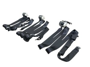 2019-2026 Ram 1500 3-Piece Seat Belt Assembly Set - Rear, Left (Driver) (Used OEM)