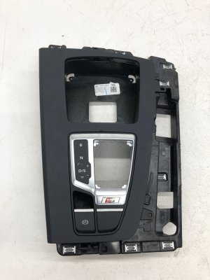 2018-2020 Audi SQ5 Floor Shifter Bezel Indicator Cover with Parking Brake Switch (Used OEM)
