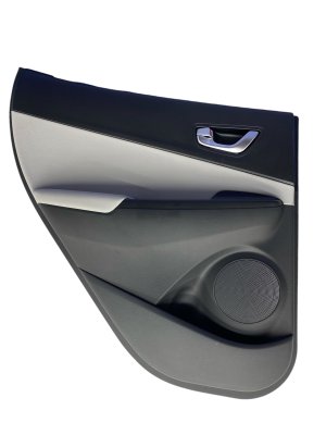 2022-2023 Hyundai Kona Black Door Interior Trim Panel with Premium Audio - Rear, Left (Driver) (Used OEM)