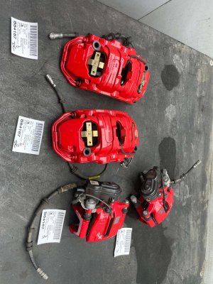 2015-2018 Porsche Macan Red Front and Rear Brembo Disc Brake Caliper Set (Used OEM)