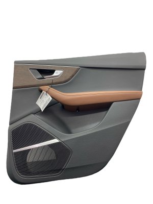 2020-2024 Audi Q7 Brown Door Interior Trim Panel - Rear, Right (Passenger) (Used OEM)