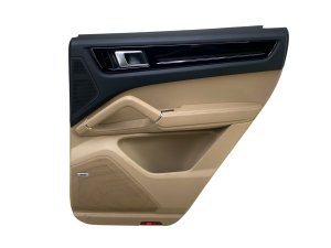 2019-2023 Porsche Cayenne Black Door Interior Trim Panel with Bose Audio - Rear, Right (Passenger) (Used OEM)