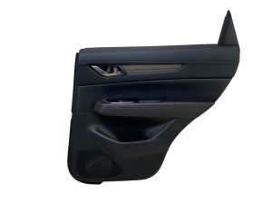 2017-2025 Mazda CX-5 Brown Door Interior Trim Panel with Wood Grain Molding - Rear, Right (Passenger) (Used OEM)