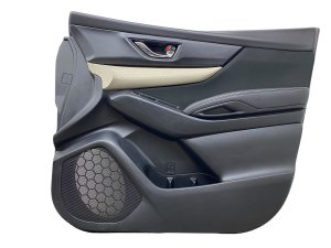 2019-2022 Subaru Ascent Black Door Interior Trim Panel with Handle and Switches - Front, Right (Passenger) (Used OEM)