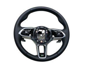 2021-2025 Jaguar XE Black Heated Steering Wheel with R-Dynamic and Paddle Shifters (Used OEM)