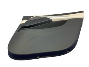 2019-2022 BMW X7 Ivory (White) Door Interior Trim Panel with Leather and Wood Grain - Rear, Right (Passenger) (Used OEM)