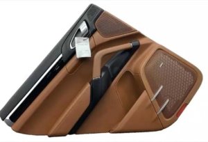 2015-2018 Porsche Cayenne Brown Door Interior Trim Panel with Bose Audio - Rear, Left (Driver) (Used OEM)