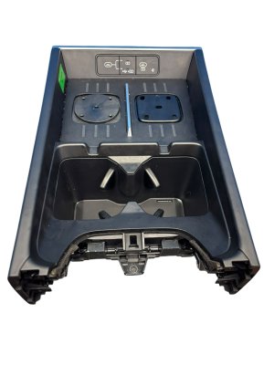 2024-2025 Hyundai Santa Fe Black Center Console Dual Cup Holder with Wireless Charger and USB-C Port (Used OEM)