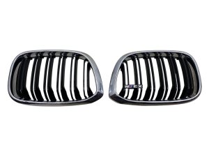 2020-2021 BMW X3 Chrome Kidney Grille Set with Chrome Surround - Front (Used OEM)
