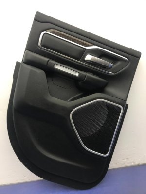 2019-2020 Ram 1500 Black Door Interior Trim Panel - Rear, Left (Driver) (Used OEM)