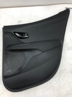 2019-2021 Hyundai Veloster Black Door Interior Trim Panel with Switch and Handle - Rear, Right (Passenger) (Used OEM)
