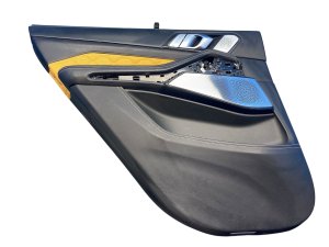  BMW X5 m Black Door Interior Trim Panel with Sunshade - Rear, Left (Driver) (Used OEM)