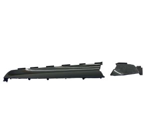 2020-2022 Hyundai Palisade Black Dashboard Garnish C-Pad Mold Set - Front (Used OEM)