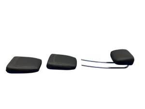 2017-2024 Chrysler Pacifica Black 3rd Row Leather Seat Headrest Set - Rear, Right (Passenger) (Used OEM)
