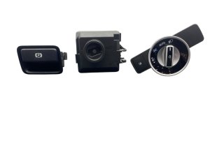 2012-2015 Mercedes-Benz ML350 Headlamp, Park Brake, and Ignition Key Cylinder Switch Set - Front (Used OEM)