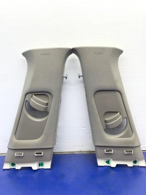 2017-2020 Genesis G80 Gray Upper B-Pillar Trim Panel Set (Used OEM)