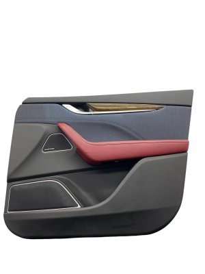 2017-2020 Maserati Levante Red Door Interior Trim Panel with Handle and Switches - Front, Right (Passenger) (Used OEM)