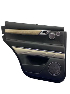 2021-2024 Genesis GV80 Beige Door Interior Trim Panel with Lexicon Audio - Rear, Left (Driver) (Used OEM)