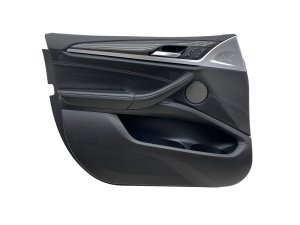 2020-2024 BMW X3 Black Door Interior Trim Panel Leatherette with Carbon Fiber - Front, Left (Driver) (Used OEM)