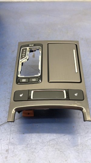 2017-2020 Genesis G80 Gray Center Console Cup Holder and Shifter Trim (Used OEM)