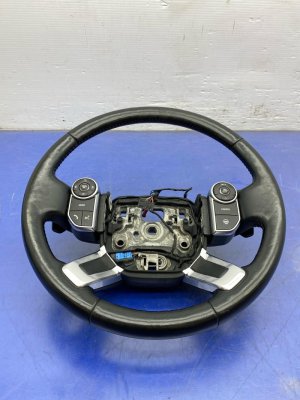 2013-2022 Land Rover Range Rover Ebony (Black) Heated Leather Steering Wheel with Paddle Shifters (Used OEM)