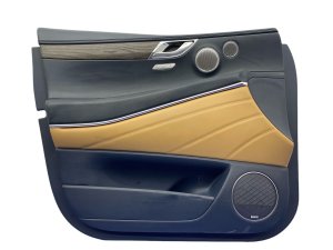 2021-2024 Genesis GV80 Beige Door Interior Trim Panel with Switches and Premium Audio - Front, Left (Driver) (Used OEM)