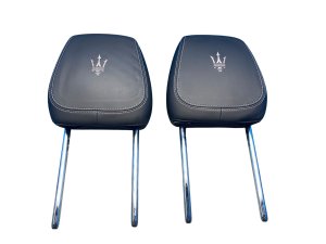 2023-2026 Maserati Grecale Black w/ Grey Stitching Seat Headrest Set - Front, Right (Passenger) (Used OEM)